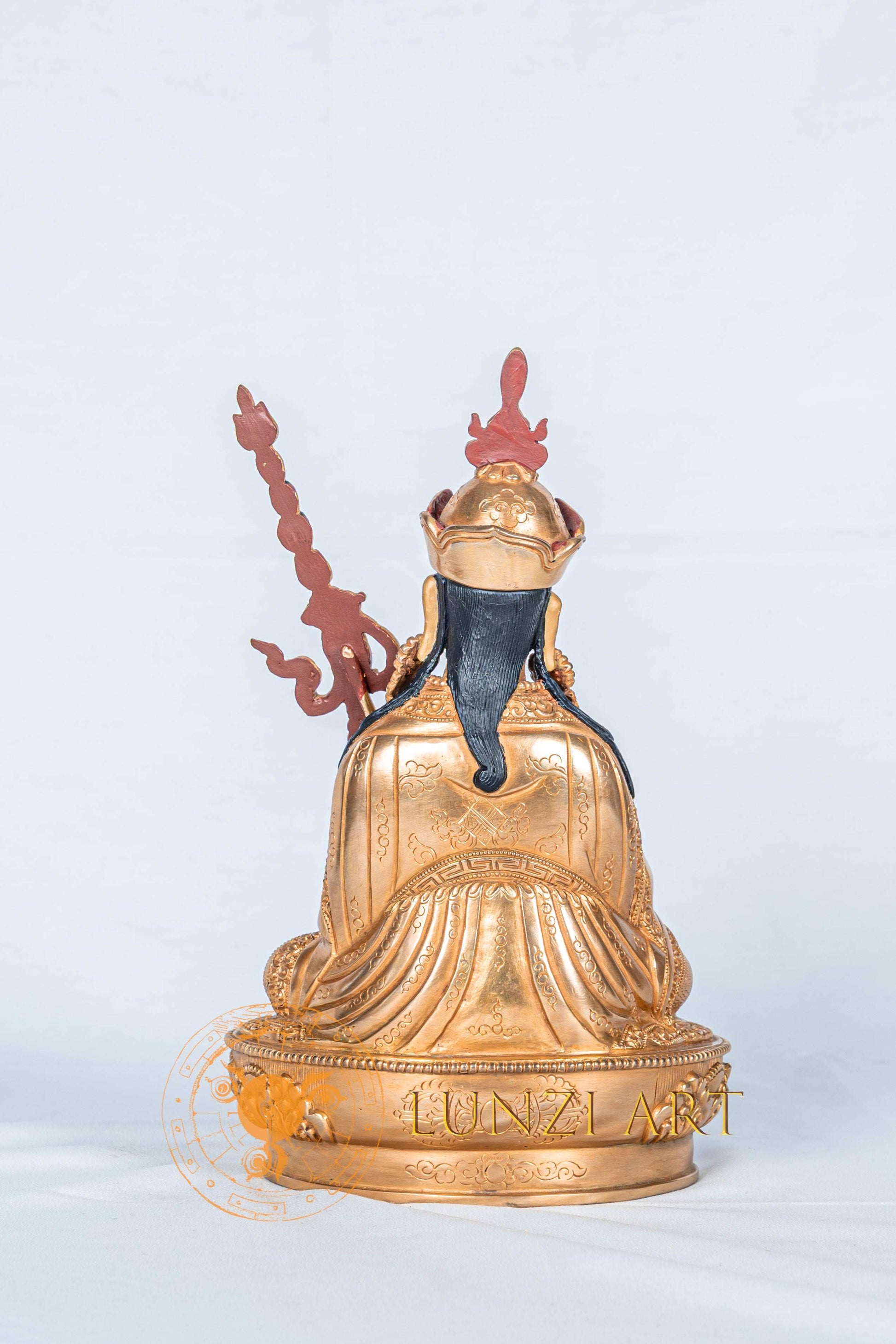 Guru Rinpoche (Padmasambhava) Statue | Fully Gold-Plated Copper - statues