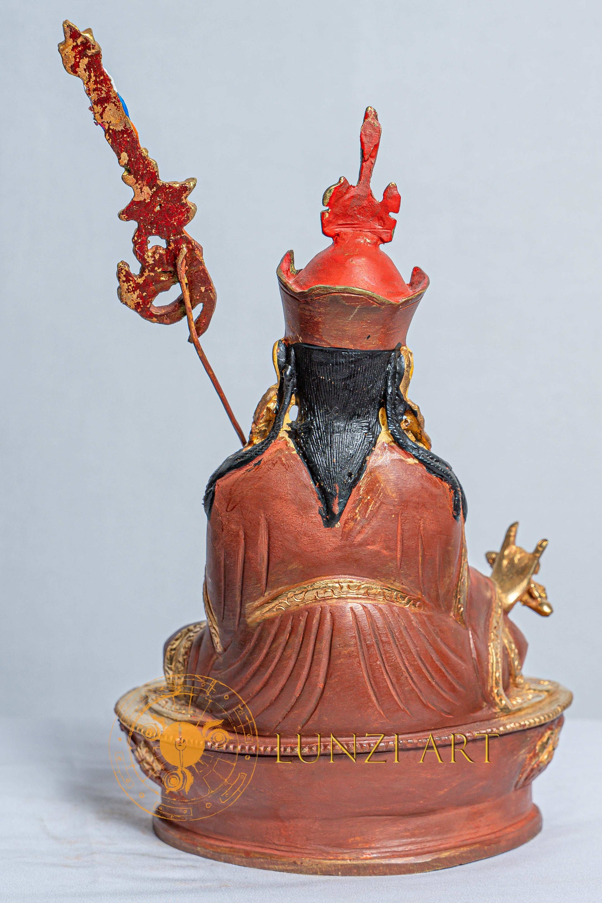 Guru Rinpoche(Padmasambhava）Statue | Mercury Gold Plated on Copper - S-B-AS-MG-CG-GR-0018