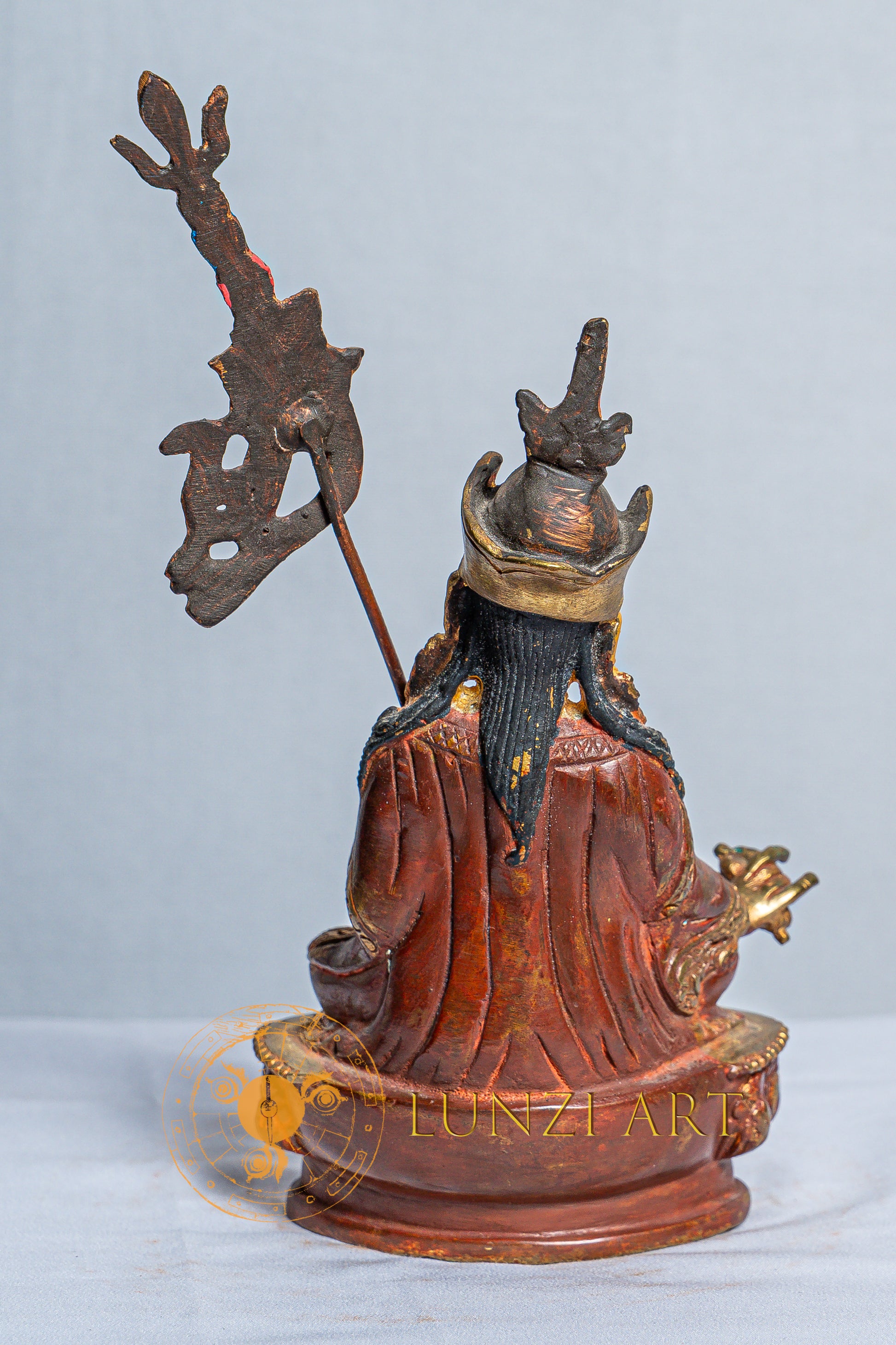 Guru Rinpoche(Padmasambhava）Statue | Mercury Gold Plated on Copper - statues