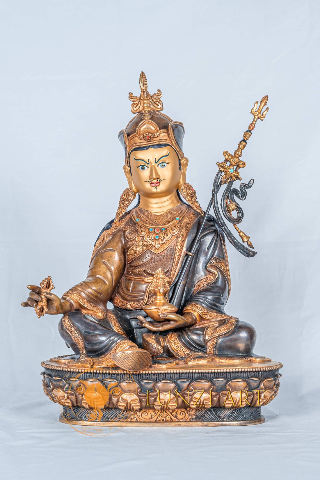 Guru Rinpoche Statue | Copper with Partial Gold Plating - S-B-RM-PG-CG-GR-0111