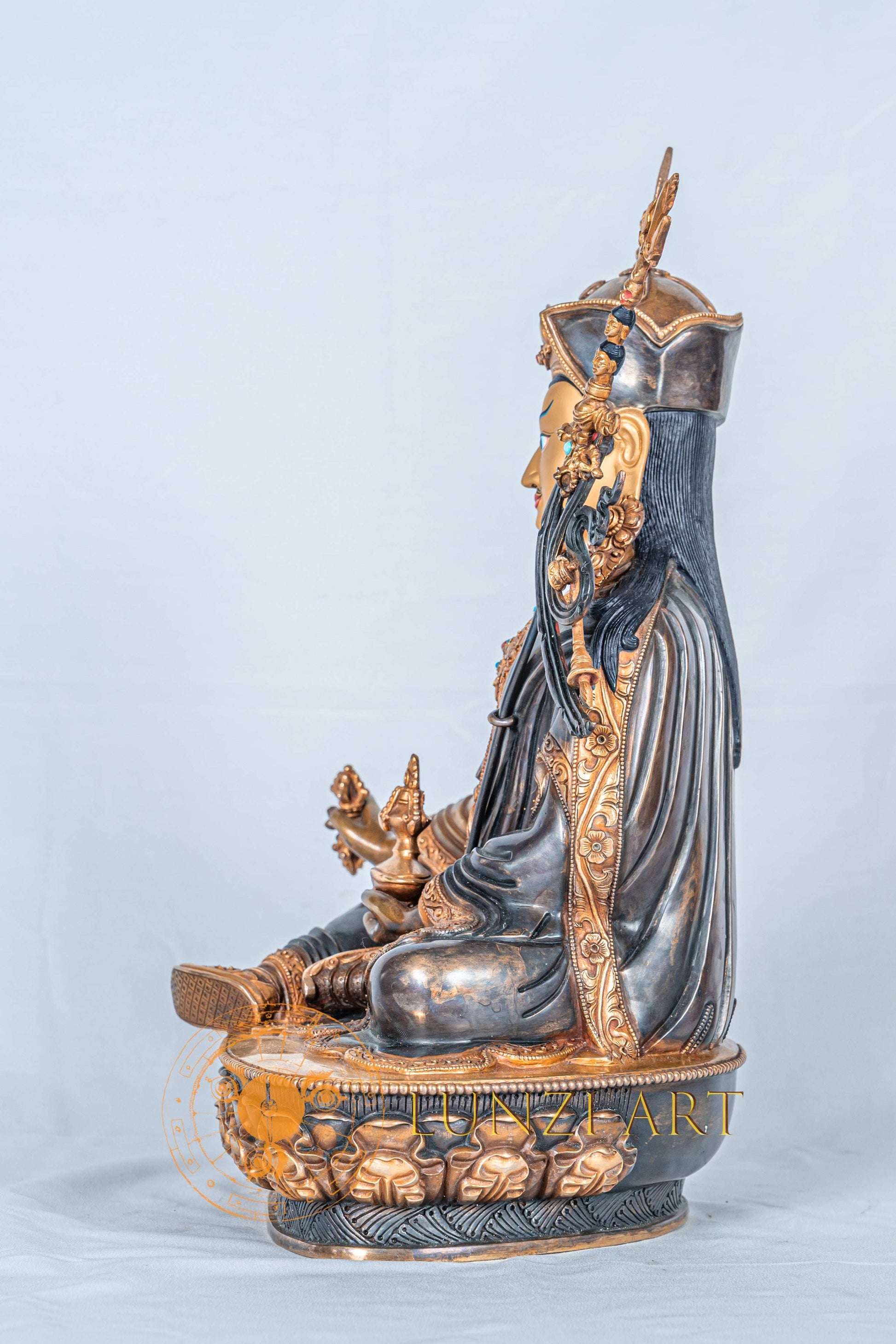 Guru Rinpoche Statue | Copper with Partial Gold Plating - S-B-RM-PG-CG-GR-0111