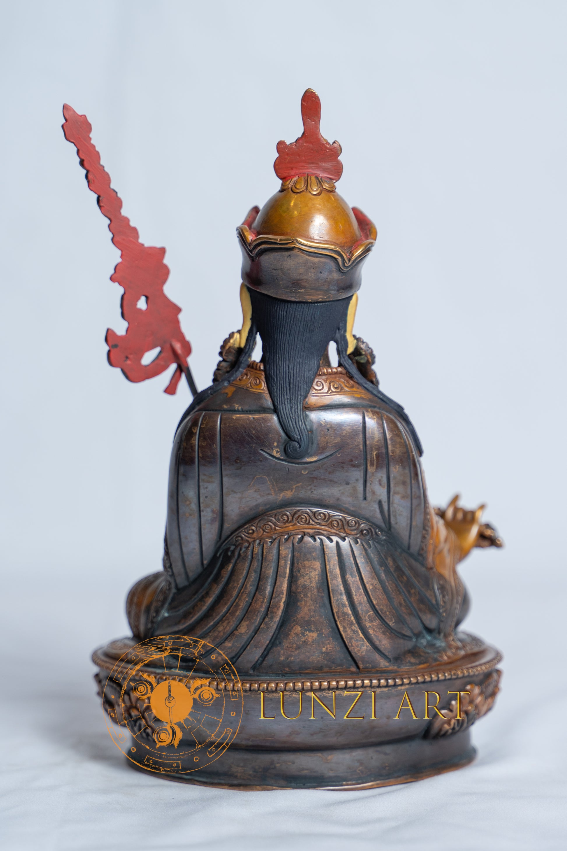 Guru Rinpoche Statue(Padmasambhava) | Painted Oxidized Copper - S-B-RM-C-GR-0017