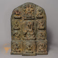Guru Rinpoche Temple Altar | Hand-Carved Wood & Clay Padmasambhava Relief - w-s-sh-gra-0009
