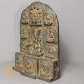 Guru Rinpoche Temple Altar | Hand-Carved Wood & Clay Padmasambhava Relief - w-s-sh-gra-0009