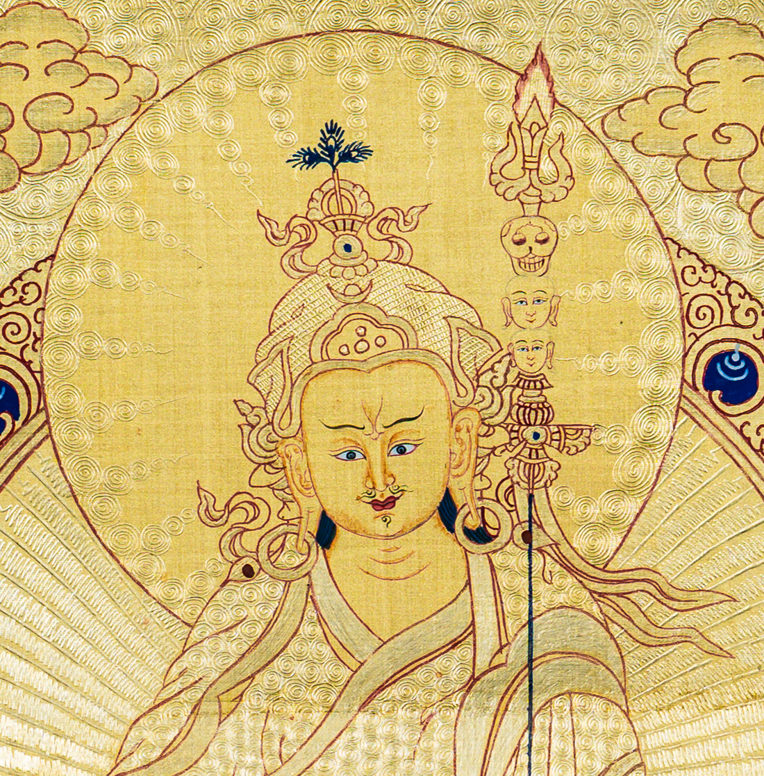 Guru Rinpoche Thangka: The Lotus-Born Master - T-B-HT-RB-GR-0074