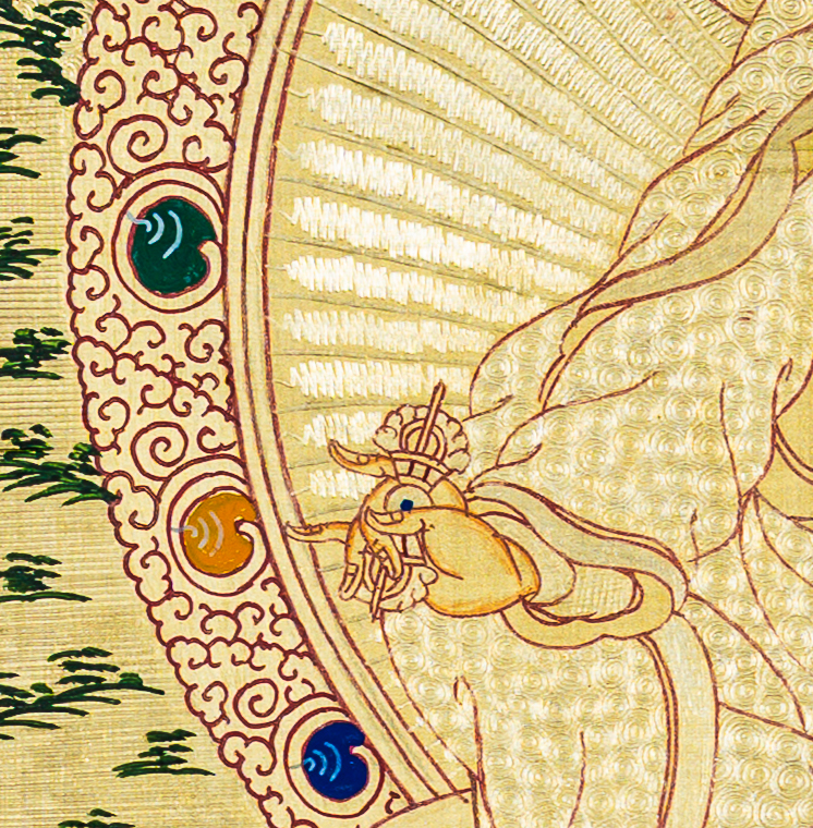 Guru Rinpoche Thangka: The Lotus-Born Master - T-B-HT-RB-GR-0074