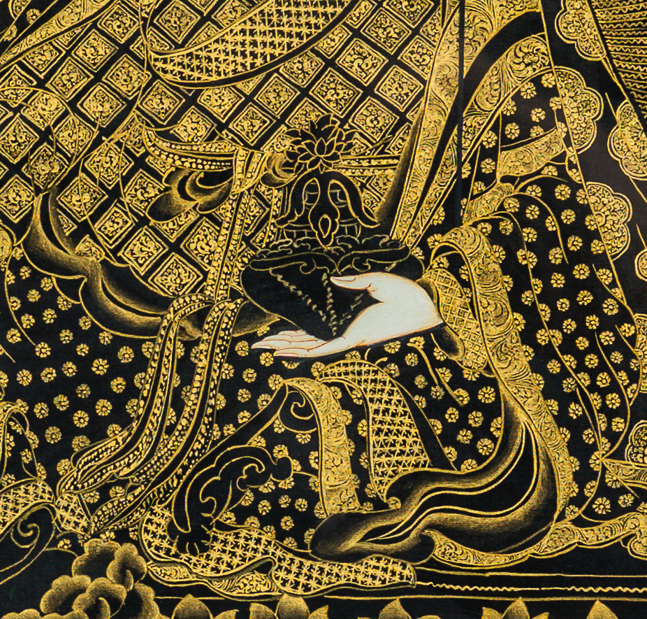 Guru Rinpoche Thangka: The Lotus-Born Protector - T-B-HT-BB-GR-0088