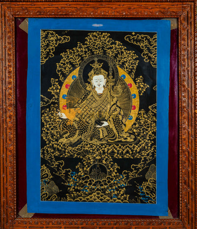 Guru Rinpoche Thangka: The Lotus-Born Protector - T-B-HT-BB-GR-0088