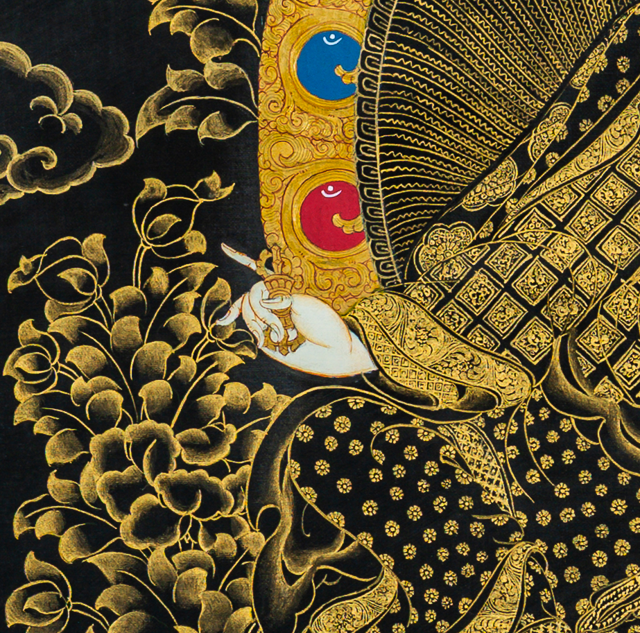 Guru Rinpoche Thangka: The Lotus-Born Protector - T-B-HT-BB-GR-0088