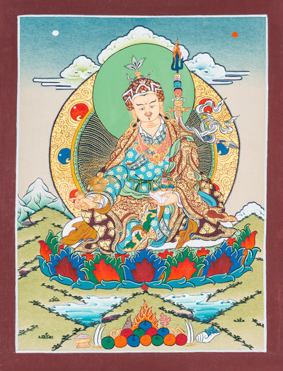Guru Rinpoche Thangka: The Precious Master - T-B-HT-BB-GR-0058