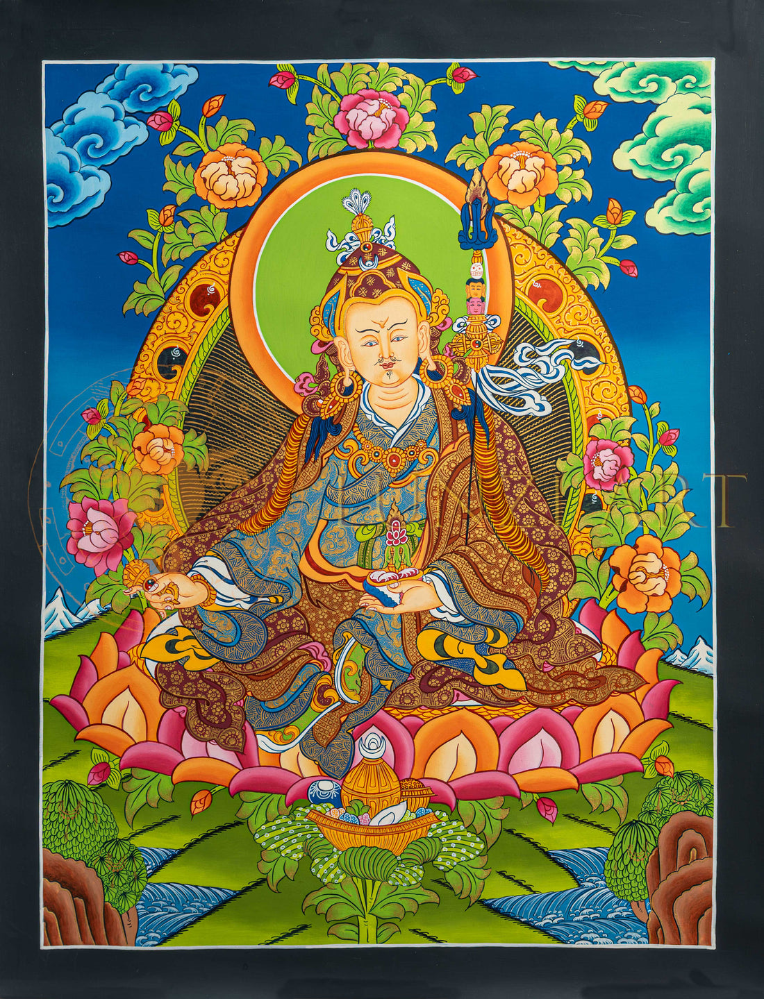 Guru Rinpoche Thangka: The Precious Master of Vajrayana Buddhism - T-S-BT-BB-GR-0189