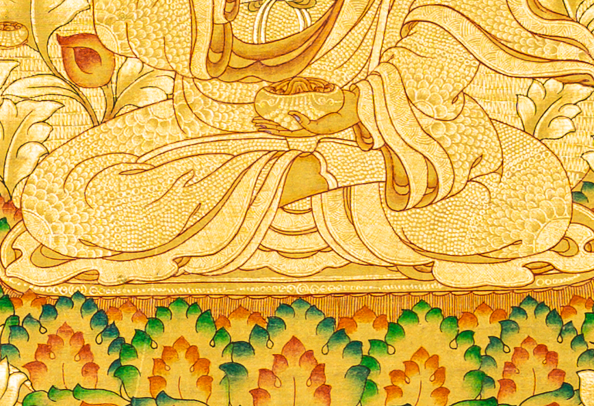 Guru Rinpoche Thangka: The Sovereign Master of Tantric Wisdom - T-B-HT-RB-GR-0079