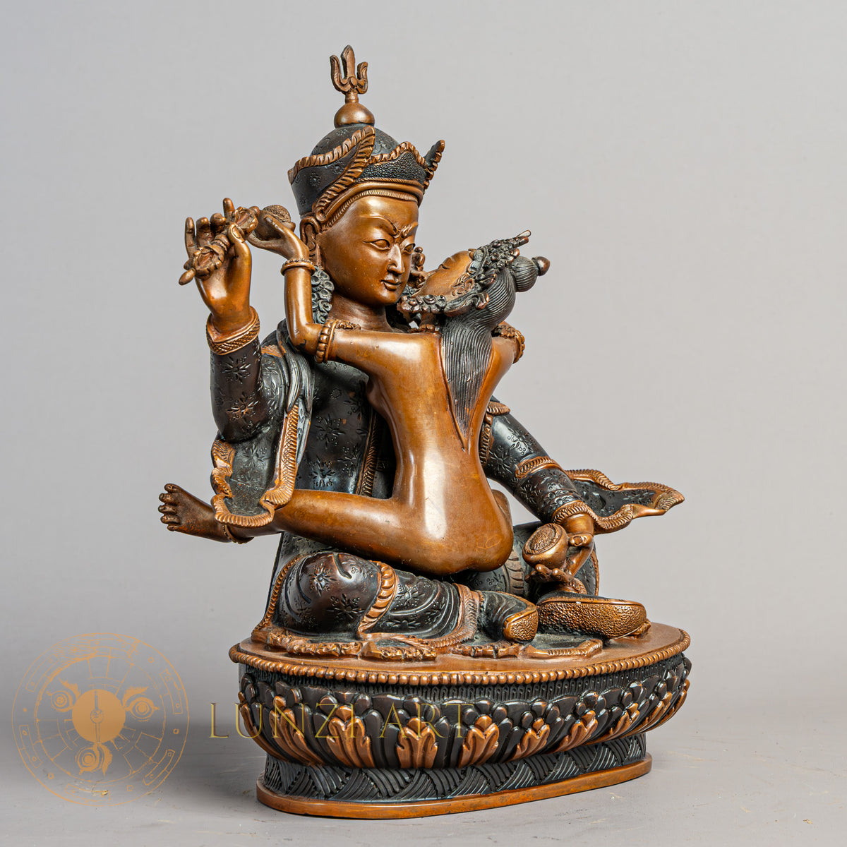 Guru Shakti Statue | Copper Oxidized - S-P-R-C-GS-00228