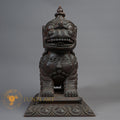 Hand-Carved Chinthe (Guardian Lion) Pair | Sacred Karma Wood - W-B-DT-LP-0020