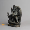 Hand-Carved Ganesha Wood Statue | Sacred Karma Wood - W-B-DT-G-0017