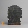 Hand-Carved Ganesha Wood Statue | Sacred Karma Wood - W-B-DT-G-0017