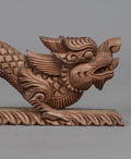 Hand-Carved Himalayan Dragon | Sacred Karma Wood - W-B-DT-D-0021