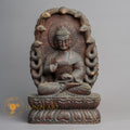 Hand-Carved Nagarjuna Wood Statue | Sacred Karma Wood - W-B-DT-N-0016