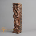 Hand-Carved Salabhanjika Yakshini Wood Tundal Sculpture | Sacred Karma Wood - W-B-DT-DP-0006