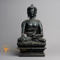 Hand-Carved Shakyamuni Buddha Statue | Sacred Karma Wood - W-B-DT-BS-0015
