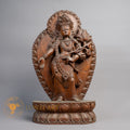 Hand-Carved Standing Chenrezig Wood Statue | Sacred Karma Wood - W-B-DT-C-0019