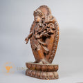 Hand-Carved Standing Chenrezig Wood Statue | Sacred Karma Wood - W-B-DT-C-0019