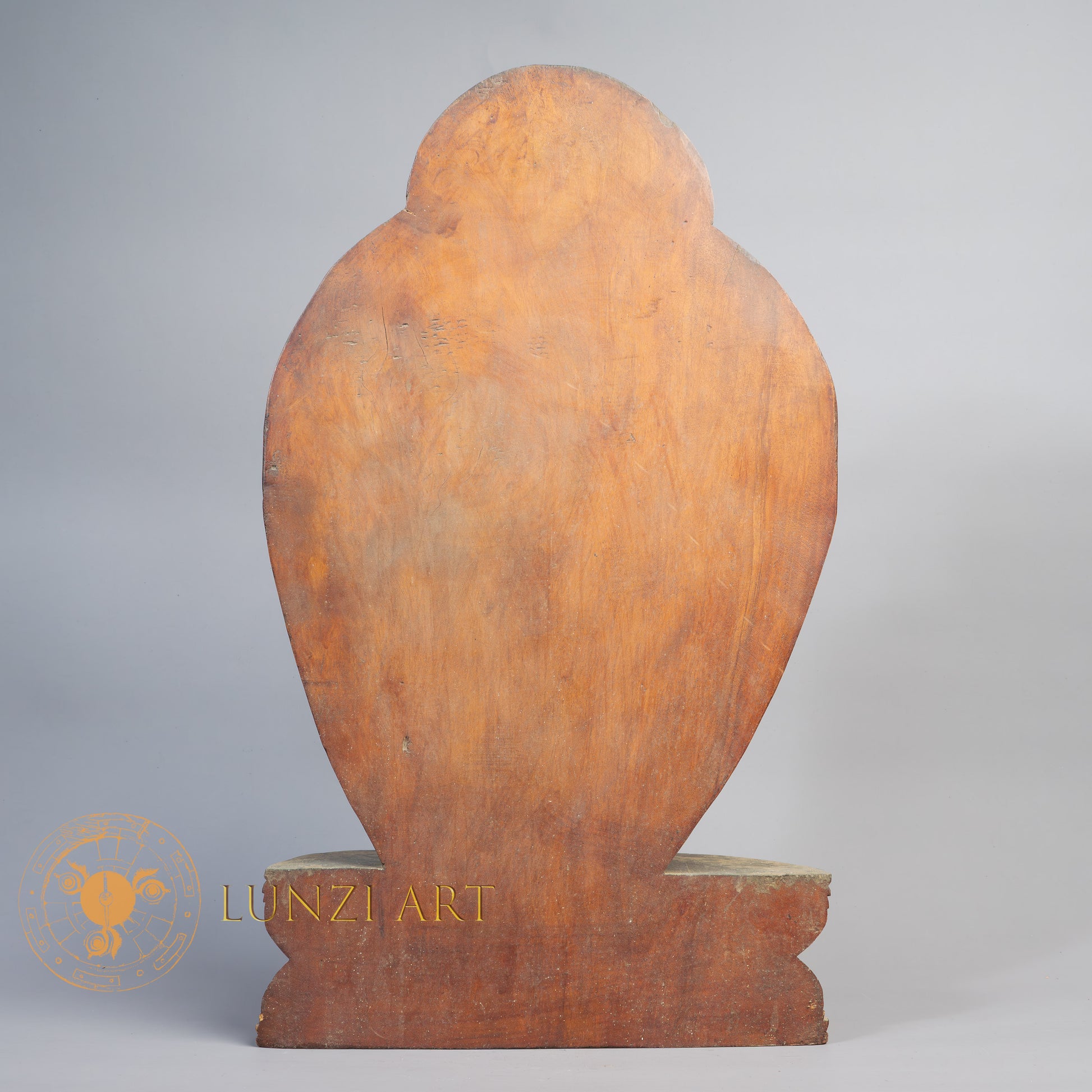 Hand-Carved Standing Chenrezig Wood Statue | Sacred Karma Wood - W-B-DT-C-0019