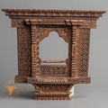 Hand-Carved Traditional Deshay Jhyal (Sacred Window) | Sacred Karma Wood - W-B-DT-W-0004