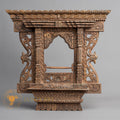 Hand-Carved Traditional Deshay Jhyal (Sacred Window) | Sacred Karma Wood - W-B-DT-W-0005