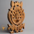 Hand-Carved Traditional Peacock Window (Mayur Jhyal) | Sacred Karma Wood - W-B-DT-PW-0002