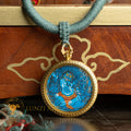 Hand-Painted Acala (The Immovable) Locket (Ghau) Thangka - L-A-51