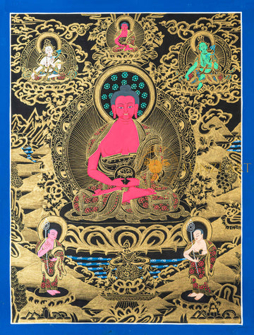 Hand-Painted Amitabha Buddha Thangka Art - T-N-ET-BB-A-0046