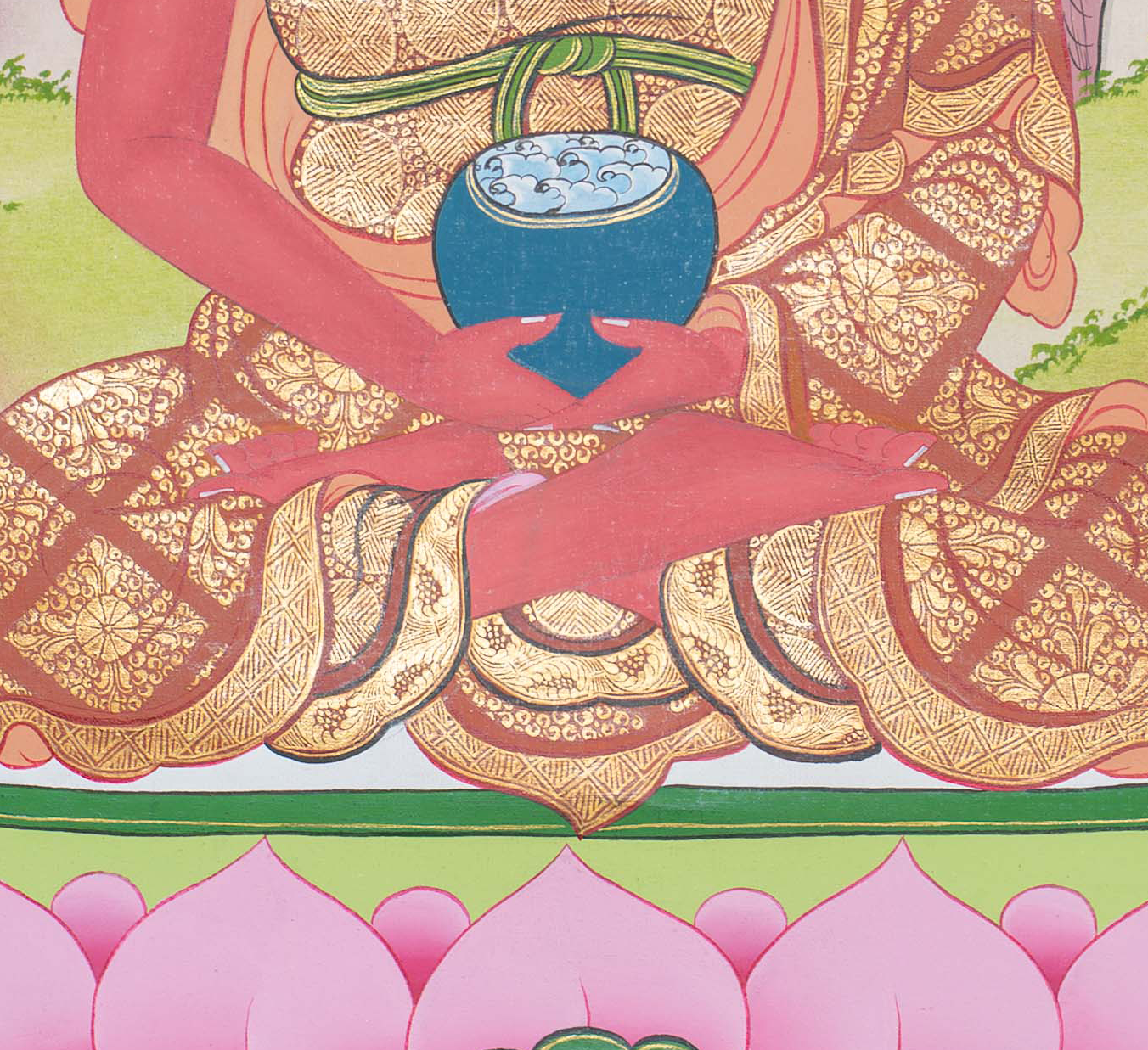 Hand-Painted Amitabha Thangka - T-S-BT-PB-AU-AB-0088
