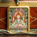 Hand-Painted Avalokiteshvara (Chenrezig) Rectangular Locket (Ghau) Thangka - L-C-64