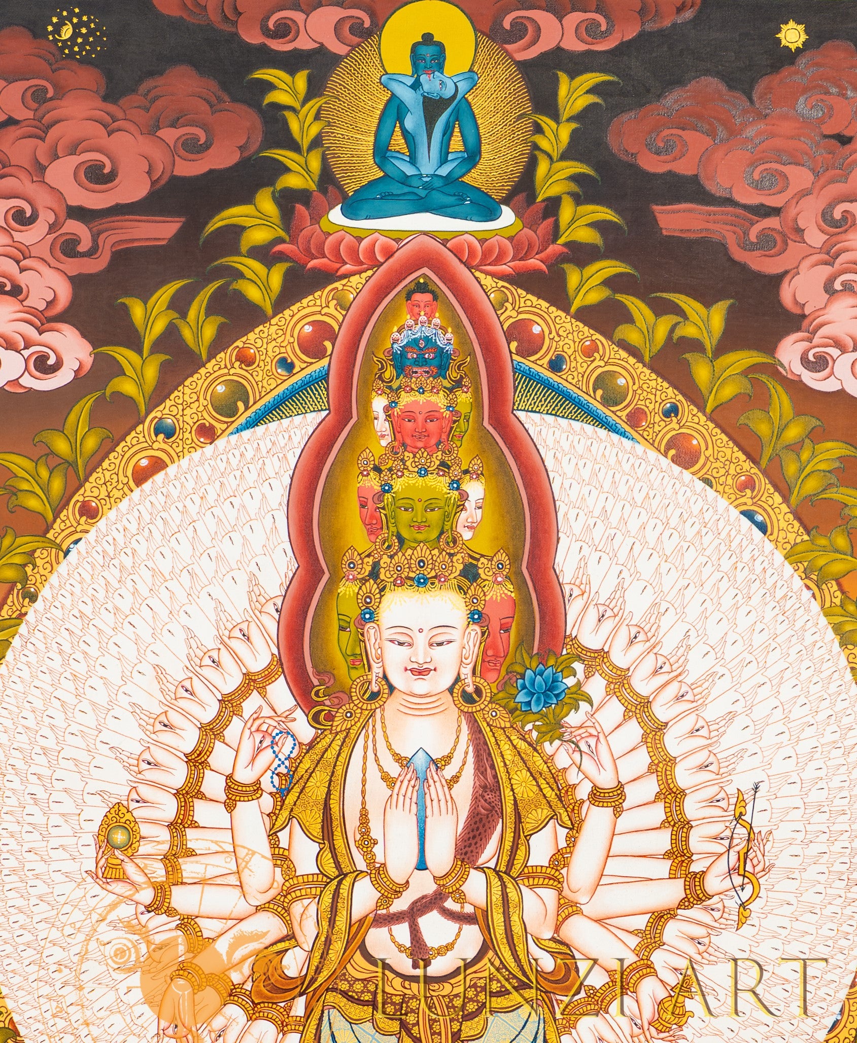 Hand-Painted Avalokiteshvara Thangka