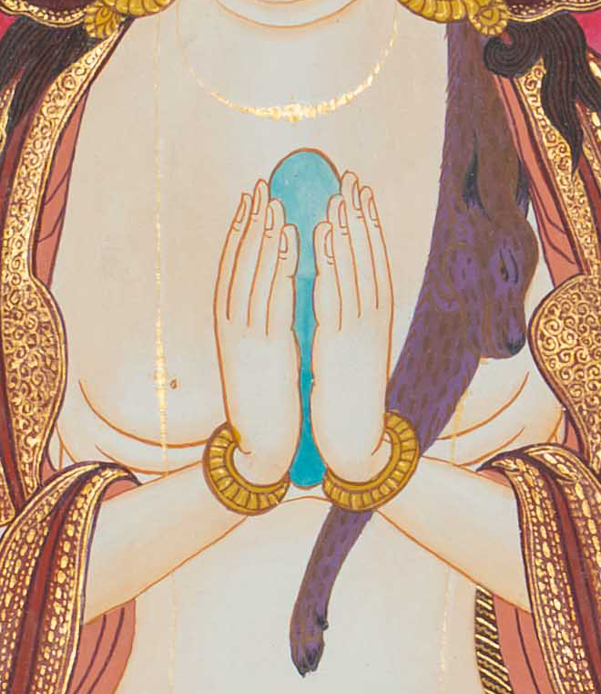 Hand-Painted Chenrezig Thangka - T-S-BT-BB-AU-C-0094