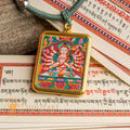 Hand Painted Chundi Locket (Ghau) Thangka - --