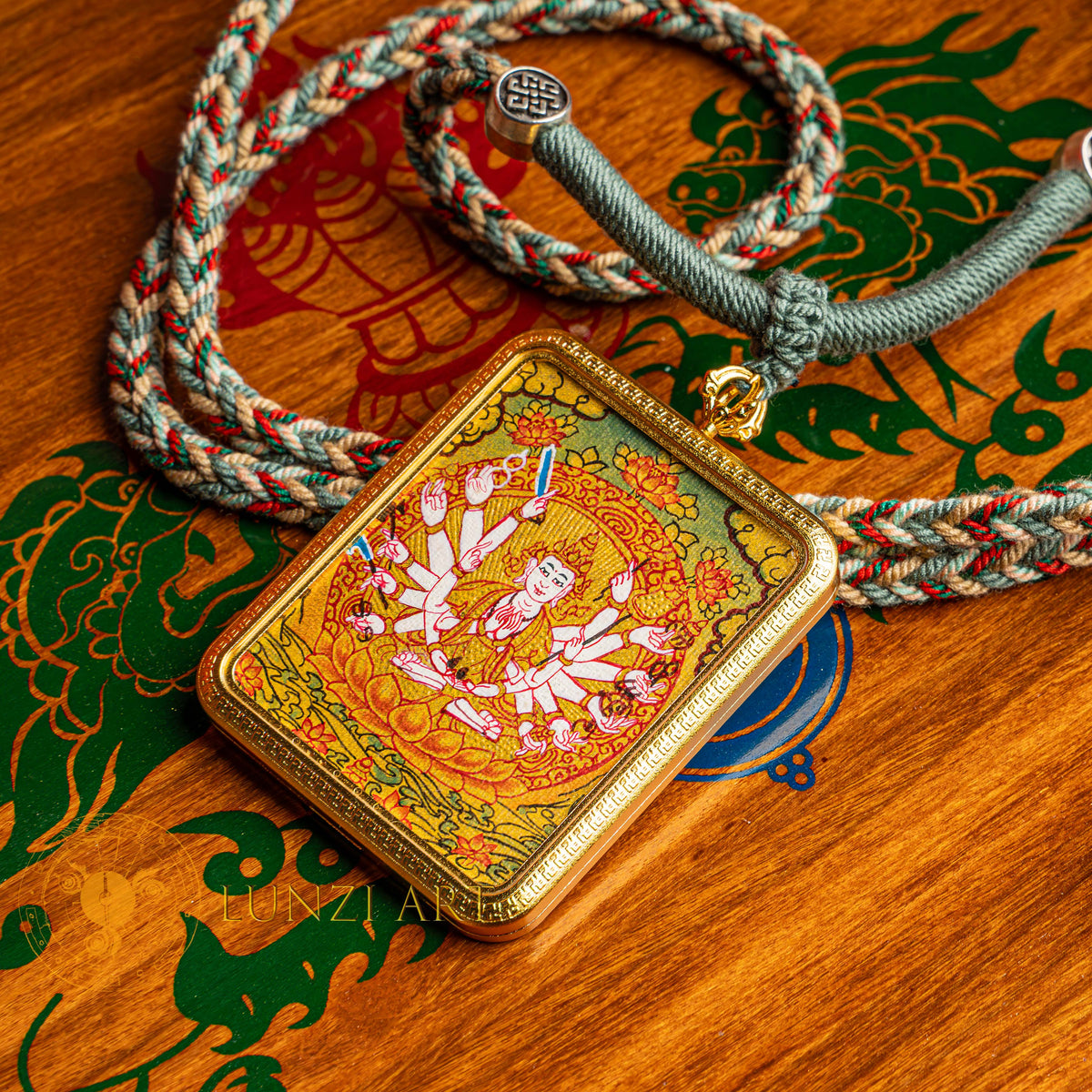 Hand-Painted Chundi Locket (Ghau) Thangka - L-C-33