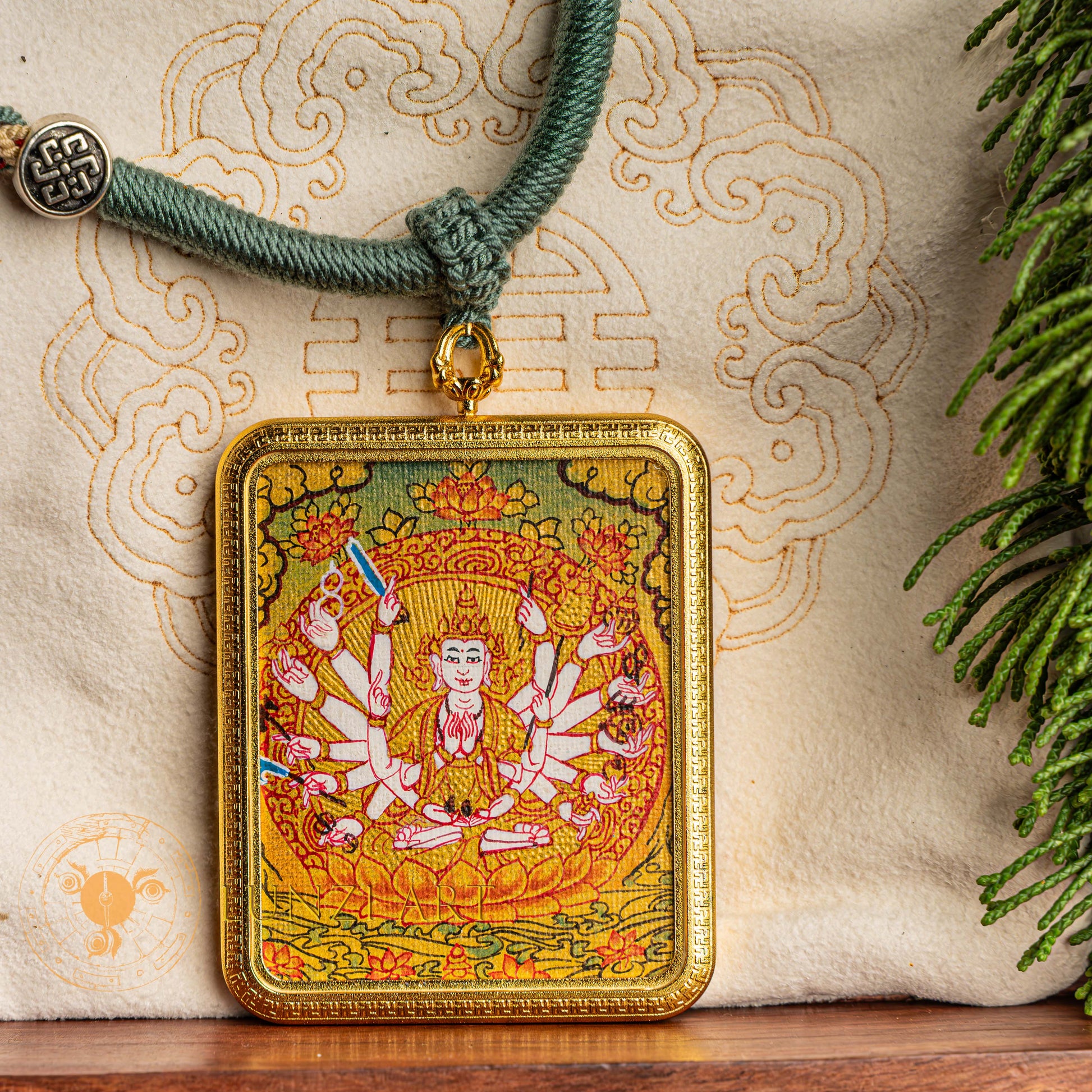 Hand-Painted Chundi Locket (Ghau) Thangka - L-C-33