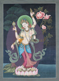 Hand-Painted Ganga Paubha Thangka - T-S-BT-GB-AU-GP-0109
