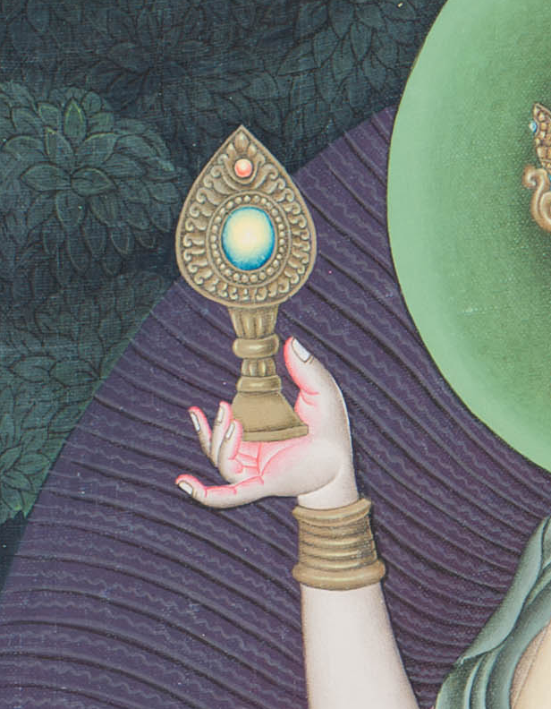 Hand-Painted Ganga Paubha Thangka - T-S-BT-GB-AU-GP-0109