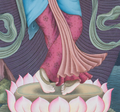 Hand-Painted Ganga Paubha Thangka - T-S-BT-GB-AU-GP-0109