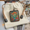 Hand-Painted Green Tara Ghau Thangka Locket - Thangka