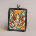 Hand Painted Green Tara Locket (Ghau) Thangka - L-GT-33