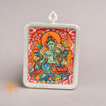 Hand Painted Green Tara Locket (Ghau) Thangka - L-GT-35