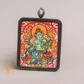 Hand Painted Green Tara Locket (Ghau) Thangka - L-GT-36