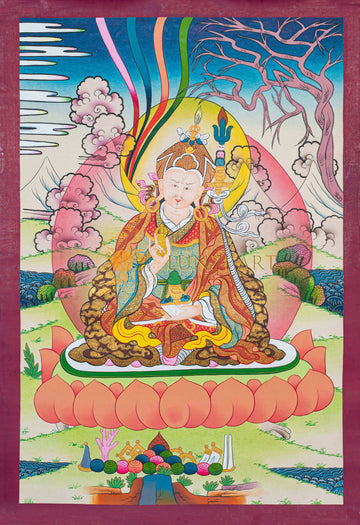 Hand-Painted Guru Padmasambhava Thangka - Thangka