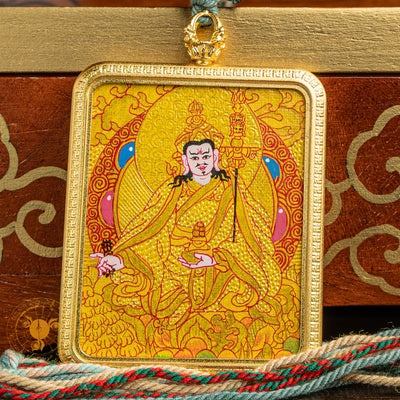 Hand-Painted Guru Rinpoche Ghau Locket Thangka - L-GR-0002