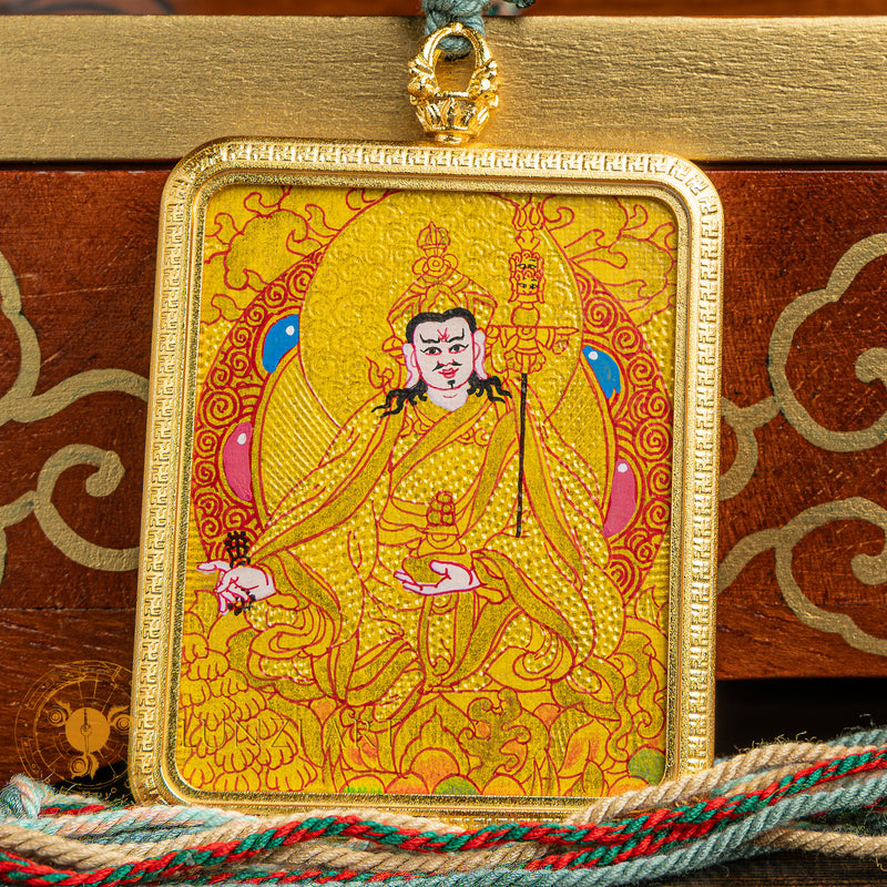 Hand-Painted Guru Rinpoche Ghau Locket Thangka - L-GR-0002