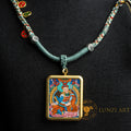 Hand-Painted Guru Rinpoche (Padmasambhava) Locket (Ghau) Thangka - L-GR-65
